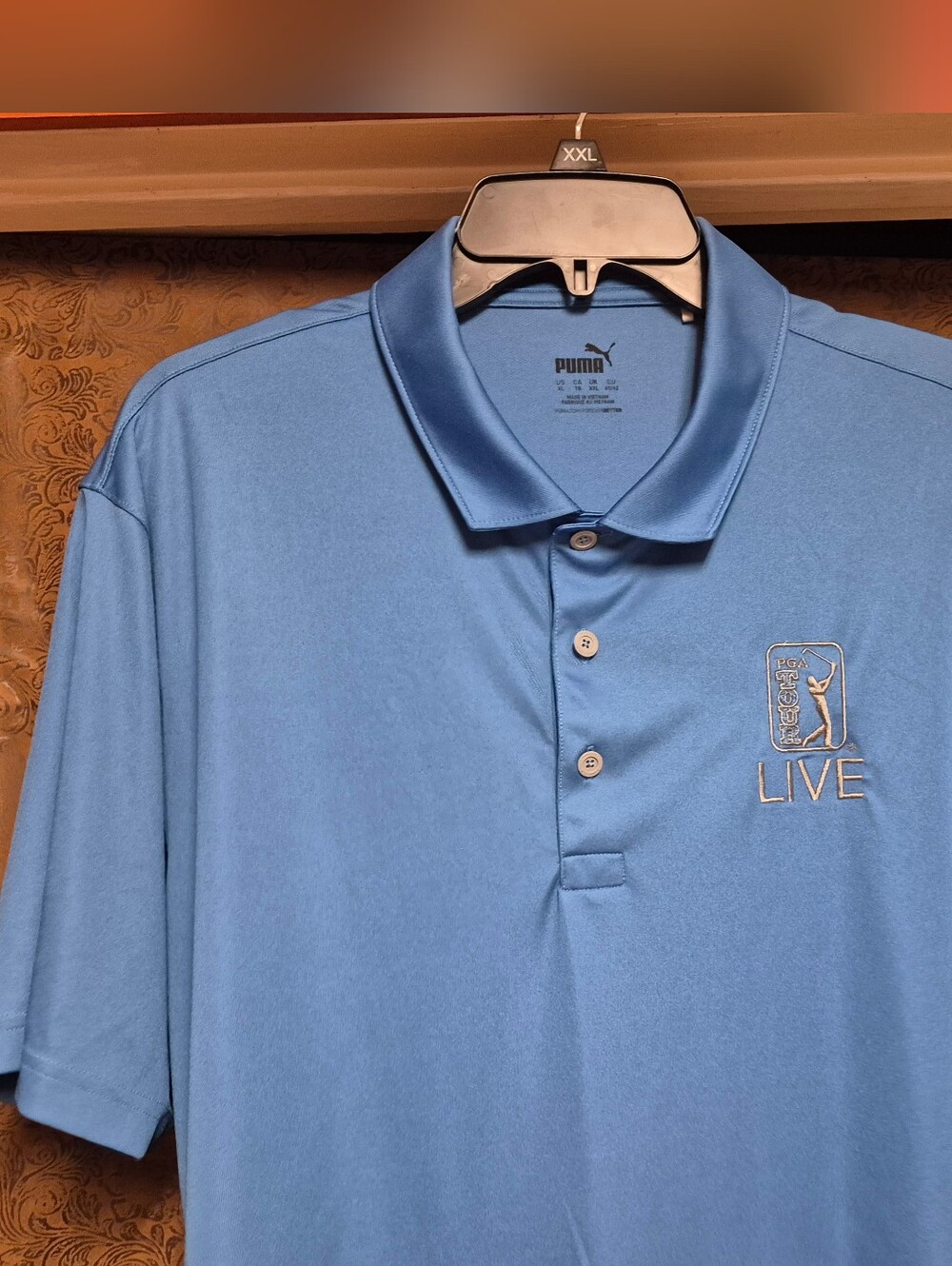 PUMA Men's Live Polo Shirt - Light Blue